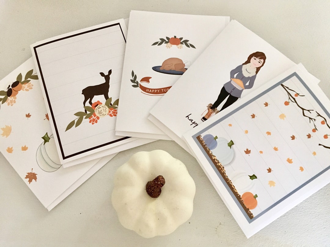 Thanksgiving Card Pack Etsy