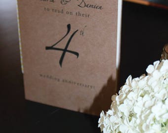 Guest Book Table Numbers  // Personalized Table Number Table // Anniversary Table Numbers