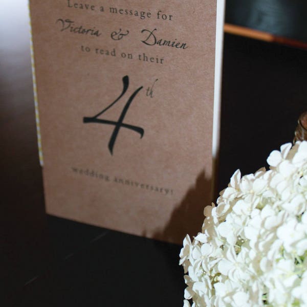 Guest Book Table Numbers  // Personalized Table Number Table // Anniversary Table Numbers