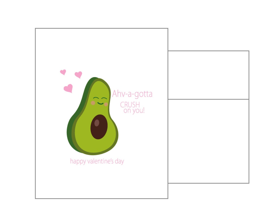 Avocado valentine popsugar Avocado Valentine Card | Etsy