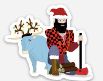 Pegatina de calcomanía Paul Bunyan