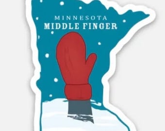Minnesota Middle Finger Decal