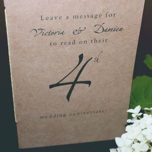 Guest Book Table Numbers // Personalized Table Number Table // Anniversary Table Numbers image 3