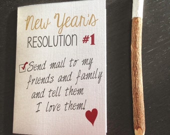 Resolution Card, Gift card set, Card For Friend, Snail Mail, Funny Greeting Card