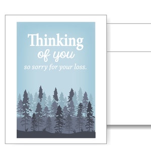 Tree Sympathy Card, Dus sorry voor uw verlies