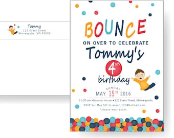 Bounce House Invitation // Ball Pit Party Invitation // Child's Birthday