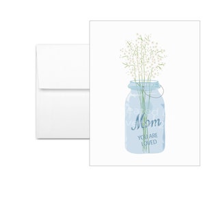 Tarjeta del Día de la Madre de Mason Jar