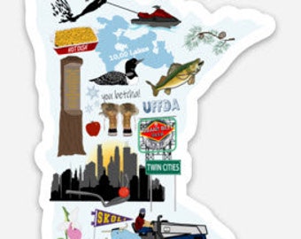 Minnesota Theme Decal Sticker