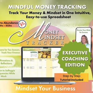 Money Mindset Tracker Executive Coaching Edition | Mindful Financial Planner & Goal Tracker (Excel Template)
