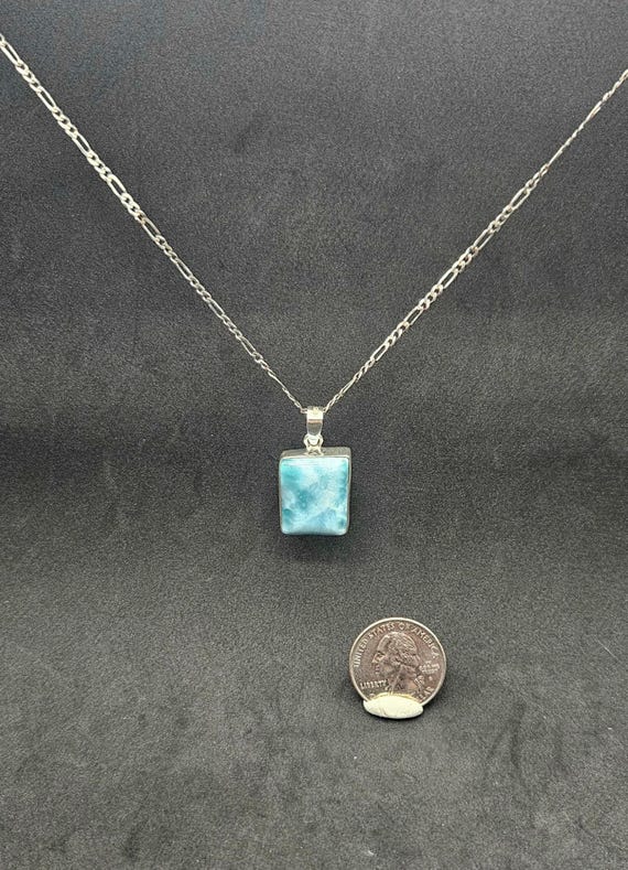 AA Larimar Rectangular Pendant • Handmade in the … - image 2