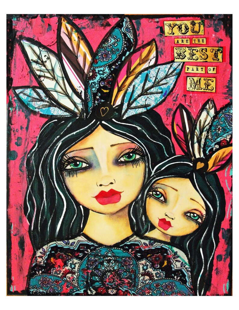 You are the best part of me mother and daughter painting by image 0