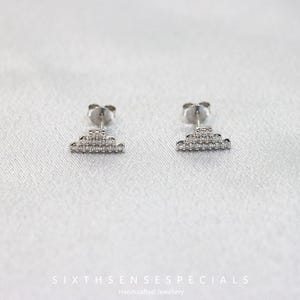 S925 Sterling Silver Geometric Stud Earrings for Women
