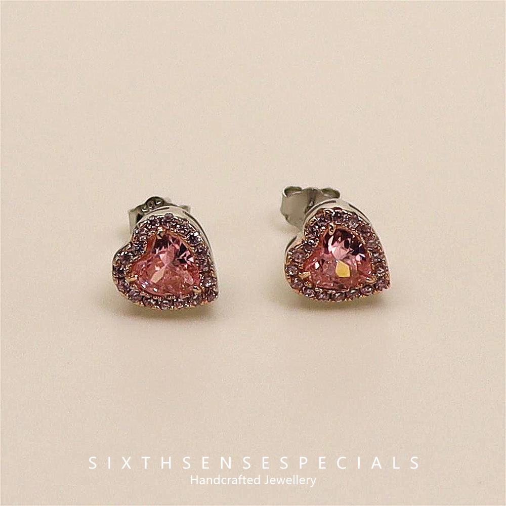 ピアス Cooing Heart Pink Silver Earring(SILVER 925) Amazon.com: 3 Pairs Pink Earrings Set 925 Sterling Silver