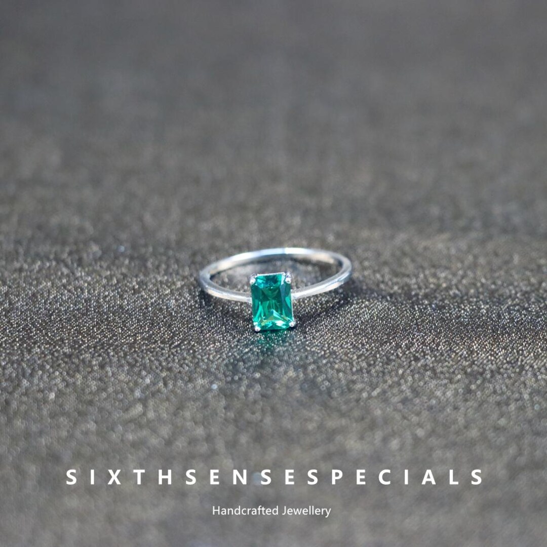 Imperial Green Ring S925 Silver Jewelry Diamond Ring Lovers' Day