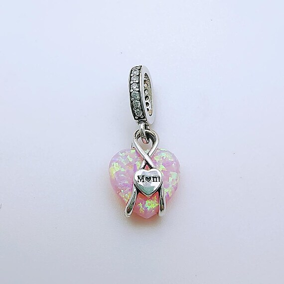 American Flag Dangle Charm Army Mom Pandora Charm Mother Son Heart