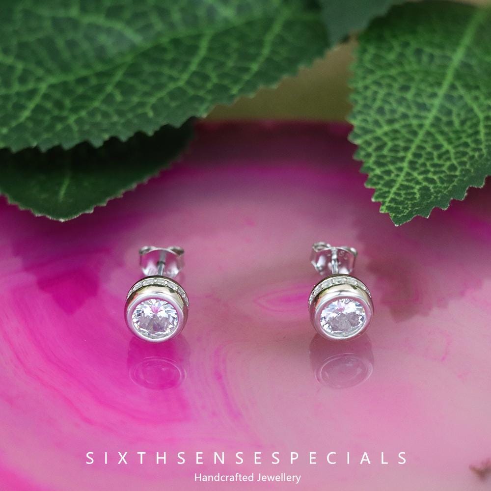 ピアス Matte Finished Sterling Silver Bubble / Shower Stud Earring S925 Sterling Silver Bubble Stud Earrings for Women - Etsy
