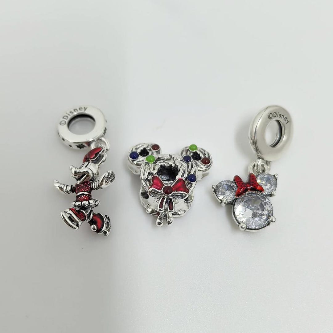 Buy NEW Pandora Sterling Silver Disney Mickey Mouse Christmas Charm Trio  Online in India