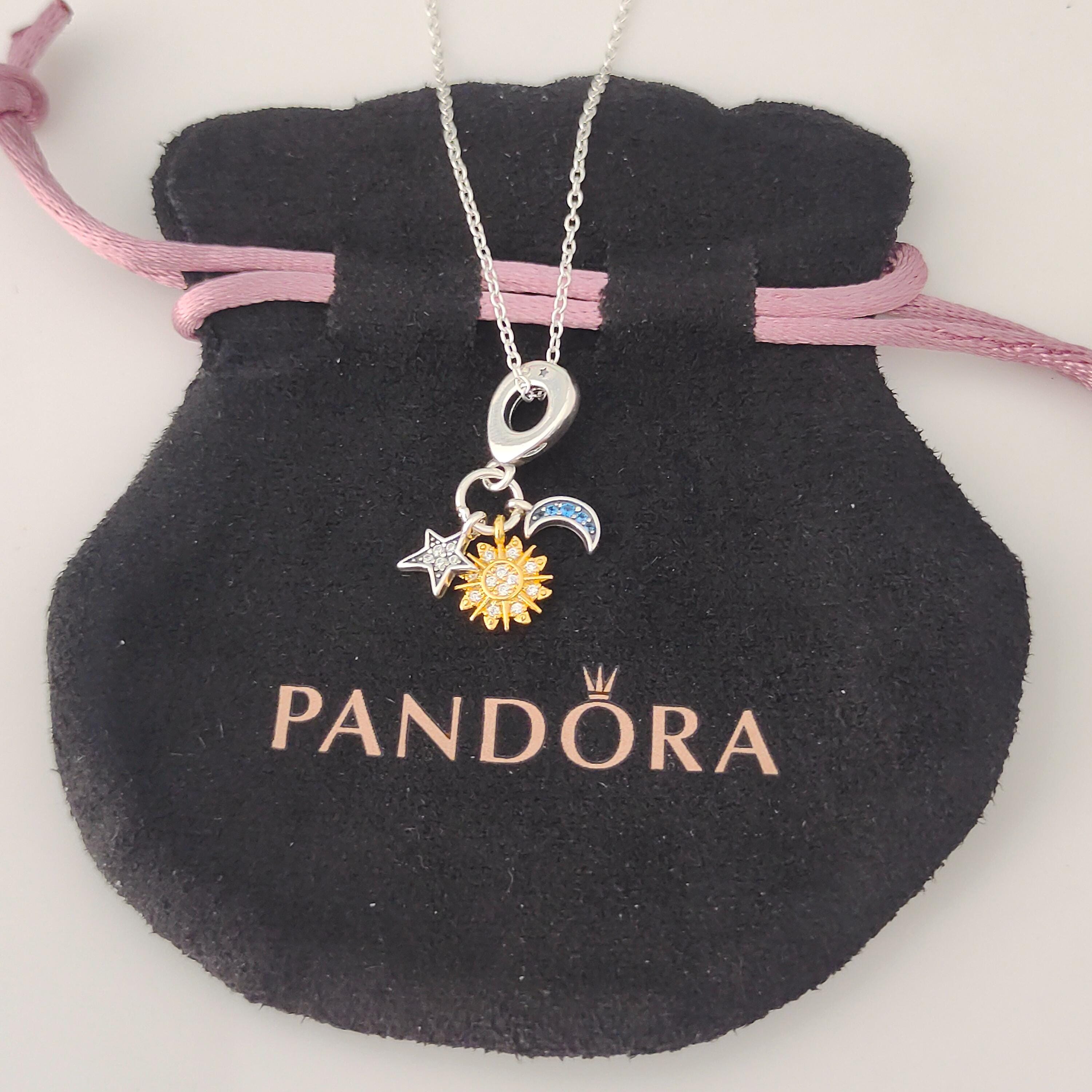 正規品 Pandora 太陽と月のチャーム　新品 パンドラ 太陽と月 ペンダントネックレス 925 スターリング