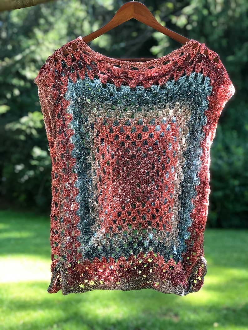 granny square shirt crochet