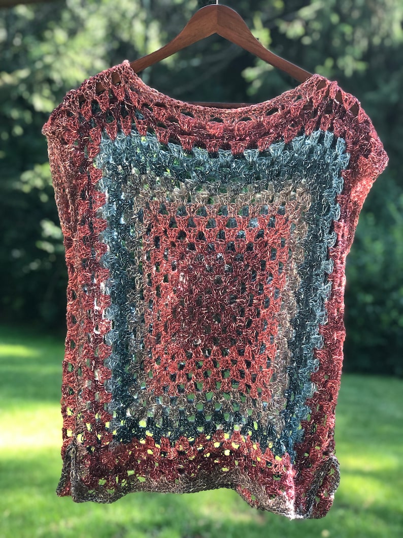Crochet Pattern// Granny Square Women's Shirt Short - Etsy