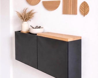 Étagère en teck pour meubles Trones - Robuste et naturelle - Fabriquée à la main pour meuble à chaussures IKEA - Astuce IKEA parfaite - Bois de récupération