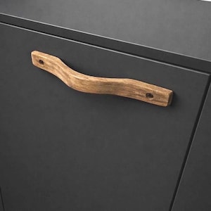 Teak furniture handles for cabinet doors and drawers