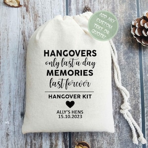 Hangover Kit Bags | Hangover Recovery Kit | Hen Party Favors | Bachelorette Party Favors | Hangover Survival Kit | Wedding Hangover Kit Bag
