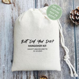But Did You Die? | But Did You Die Hangover Kit | Hangover Recovery Kit | But Did You Die Bag | Bachelorette Bags | Custom Hangover Kit Bags