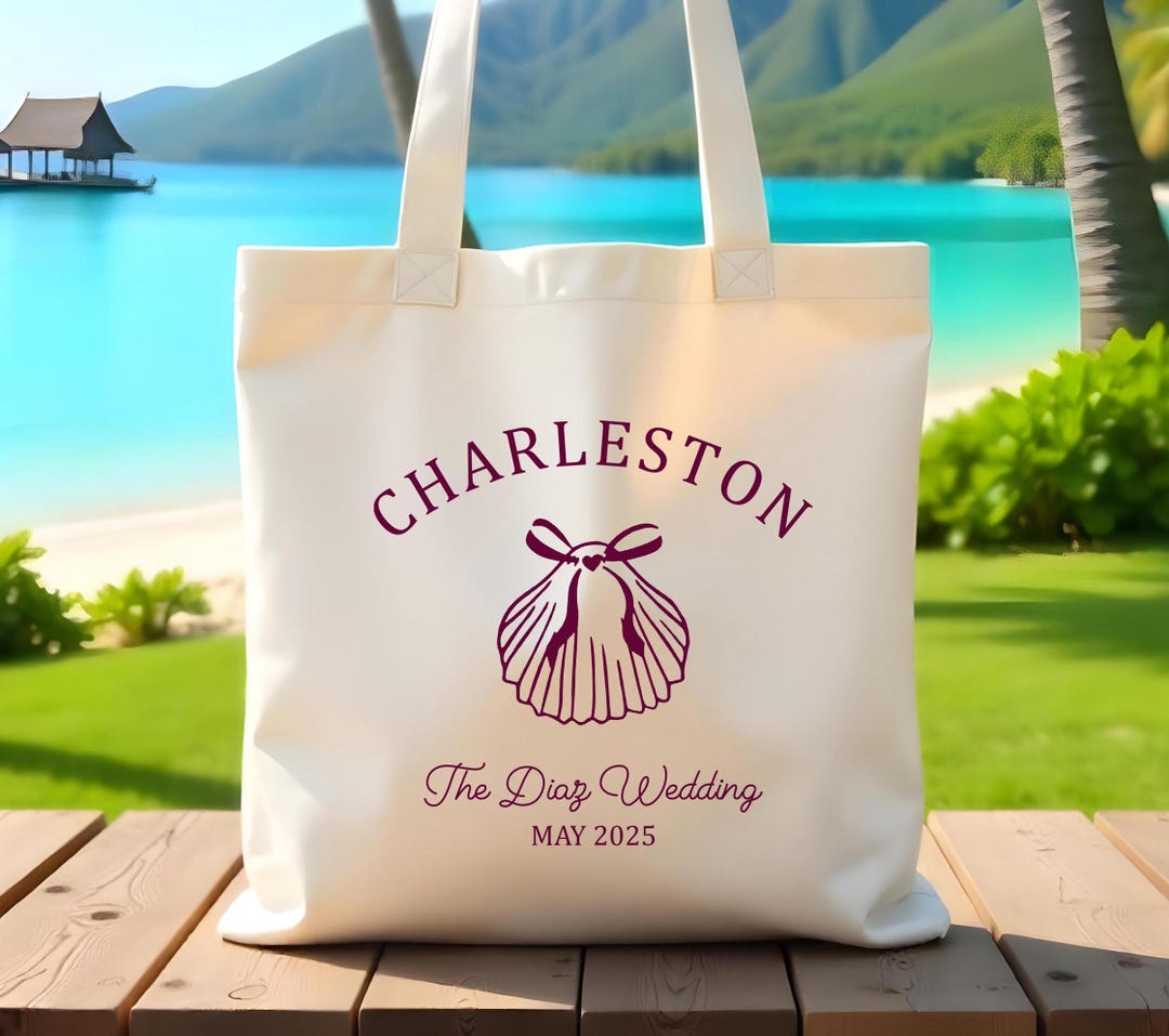 Charleston Bachelorette Tote Bag: Coastal Beach Party Favor - Etsy