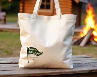 Personalized Camp Bachelorette Tote | Mountain Adventure Bridesmaid Gift