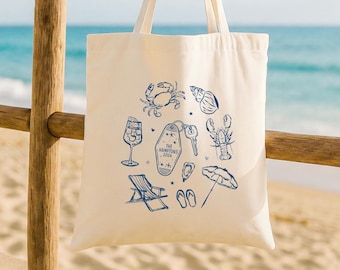 Bolsa de regalo de bienvenida para boda en los Hamptons: recuerdo para fiesta en la playa