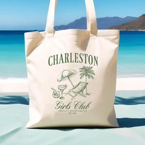 Charleston Bachelorette | Coastal Bachelorette Totes | Bachelorette Party Favors | Bachelorette Party Bags | Charleston Beach Bag | Tote Bag