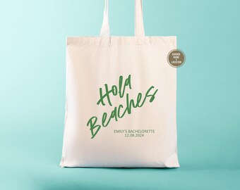 Personalized Mexico Wedding Welcome Tote Bag: Hola Beaches
