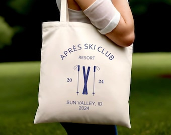Apres Ski Tote | Ski Mountain Favor Bag | Winter Wedding Bag | Mountain Wedding Tote | Altitude Tote | Winter Sports | Mountain Welcome Tote