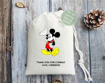 Mickey Mouse Birthday Favor Bags: Personalized Party Welcome Bags