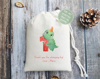 Personalized Dinosaur Party Favor Bags: Birthday Decorations