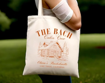Personalized Camp Bachelorette Tote Bag: Cabin Crew Favor