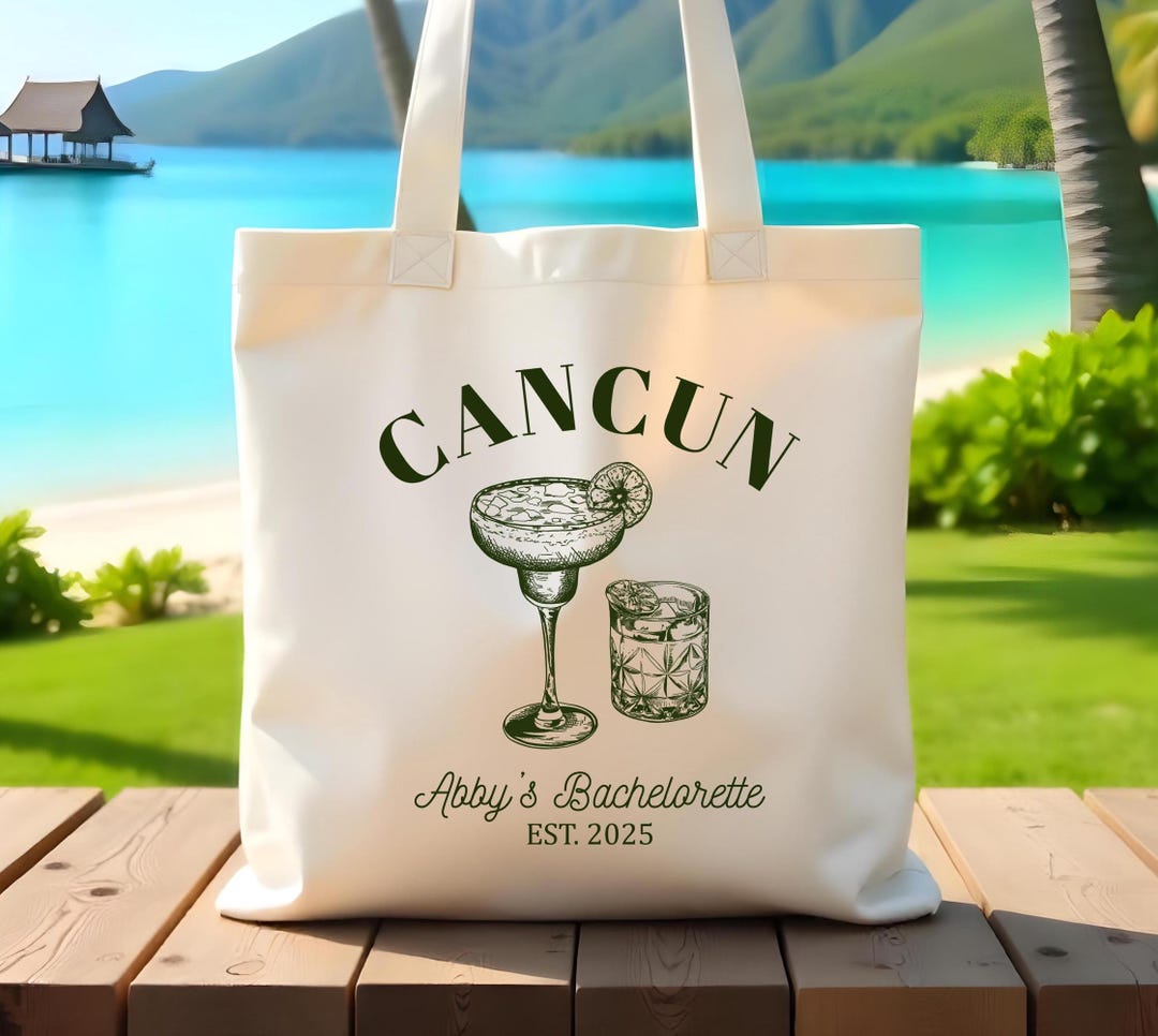 Cancun Wedding Tote Bag | Mexico Destination Wedding Tote Bags for ...