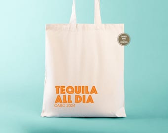Mexico Wedding Welcome Tote Bag: Personalized Beach Party Favor