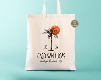 Cabo Wedding Welcome Tote Bag: Personalized Beach Destination Favor