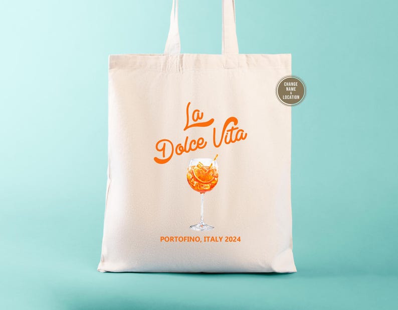 Bolso de mano La Dolce Vita Italy: Recuerdo de boda personalizado imagen 1