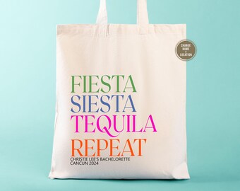 Personalized Fiesta Tote Bag: Mexican Bachelorette Party Favor