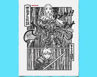 LOZ Attack of the Lynel Screen Print, Zelda Wall Art, Video Game Decor | Limited Edition
