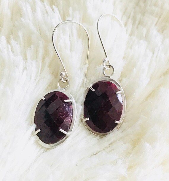 Bench Jewelrysterling Silver Ruby Checker Cut Prong Set Etsy