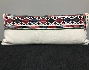 Örngott i king size-stil i vintage-bomull: Kudde i ländryggen, 15x39