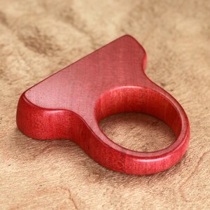 Pink Ivory Wood Ring No. 27 Size 8 11-13-2012 image 1