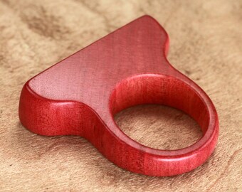 Pink Ivory Wood Ring No. 27 Size 8 (11-13-2012)