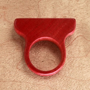 Pink Ivory Wood Ring No. 27 Size 8 11-13-2012 image 5