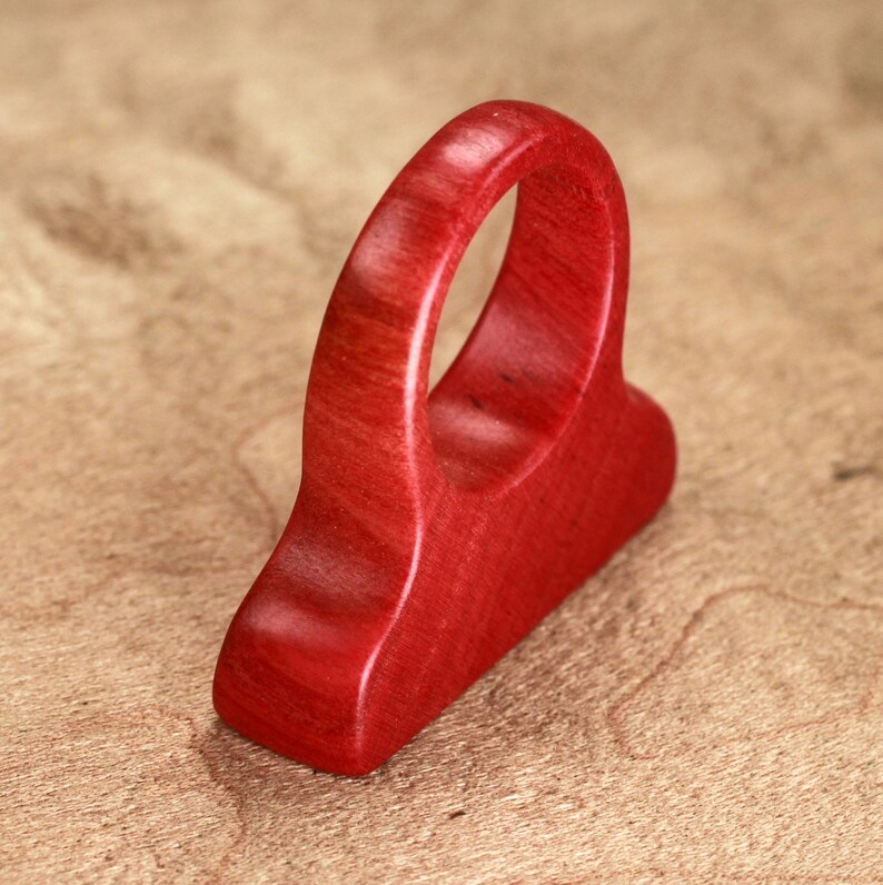Pink Ivory Wood Ring No. 27 Size 8 11-13-2012 image 4