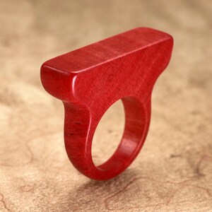 Pink Ivory Wood Ring No. 27 Size 8 11-13-2012 image 2